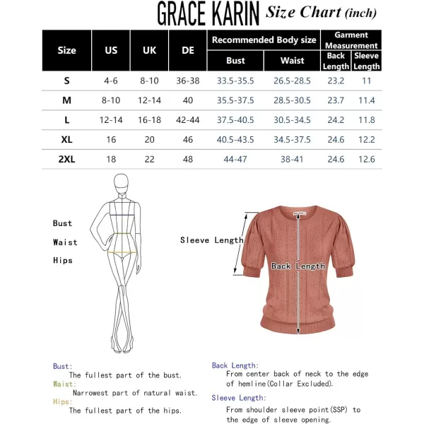 GRACE KARIN Womens Lightweight Thin Summer Pullover Sweater Cute Puff Short Sleeve Tops Pullover Shirt Knit BlouseLight Blue C