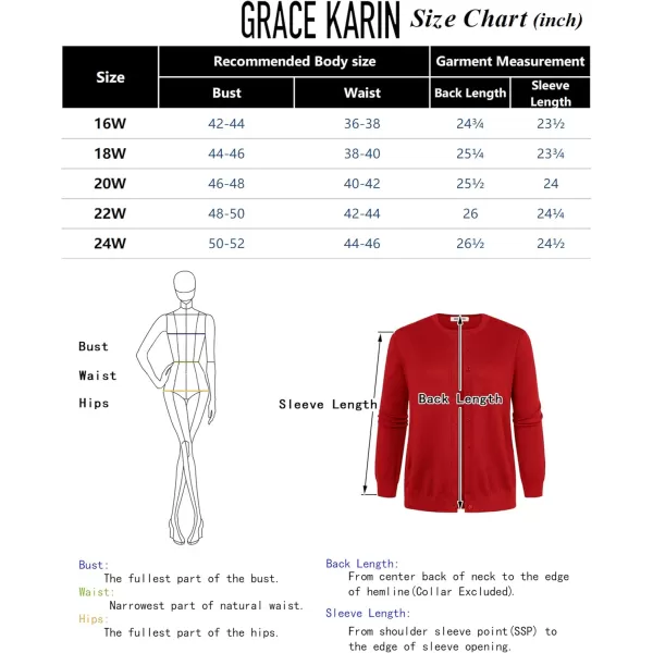 GRACE KARIN Womens Long Sleeve Button Down Crew Neck Classic Sweater Knit CardiganPred