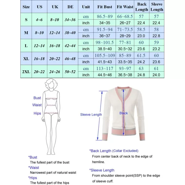 GRACE KARIN Womens Long Sleeve Button Down Sweater Classic VNeck Knit CardiganContrast Grey