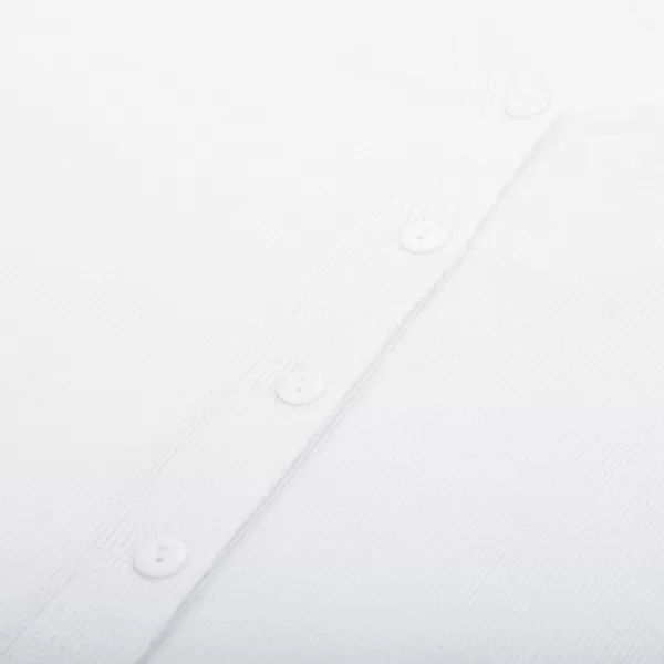 GRACE KARIN Womens Long Sleeve Button Down Sweater Classic VNeck Knit CardiganShort Sleeve Bright White