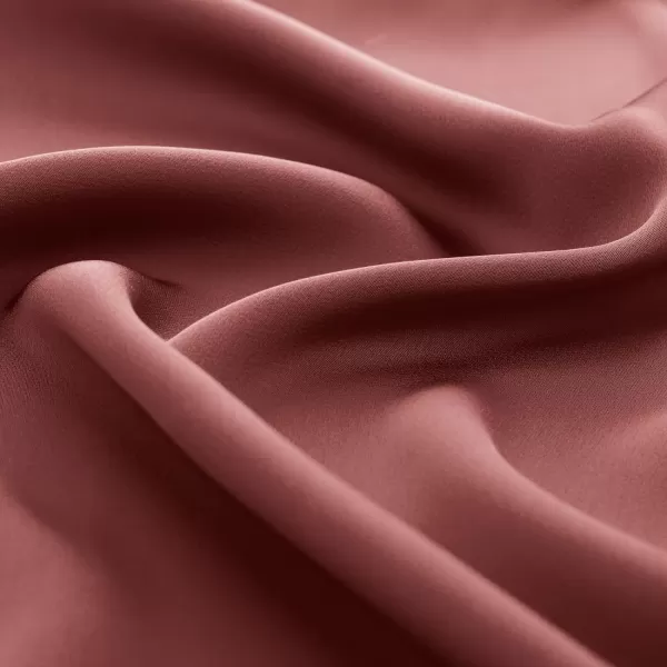 GRACE KARIN Womens Long Sleeve Satin Wedding Guest Dress with Slit Elegant Boat Neck High Waist ALine Midi DressDusty Pink