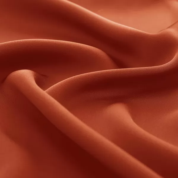 GRACE KARIN Womens Long Sleeve Satin Wedding Guest Dress with Slit Elegant Boat Neck High Waist ALine Midi DressOrange Red