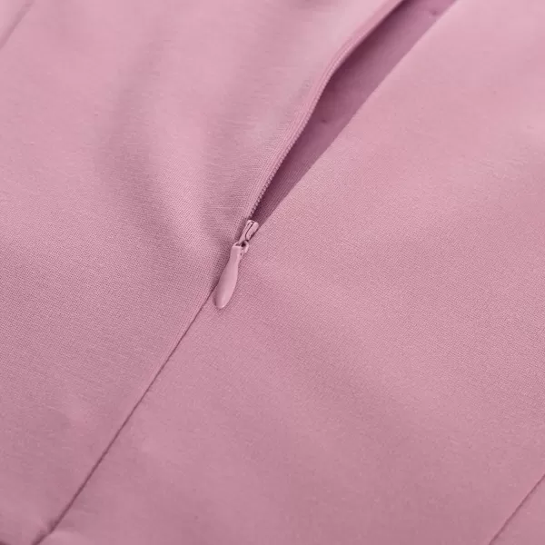 GRACE KARIN Womens Mesh Long Sleeve Midi Bodycon Dress V Neck Cocktail Party DressesPink