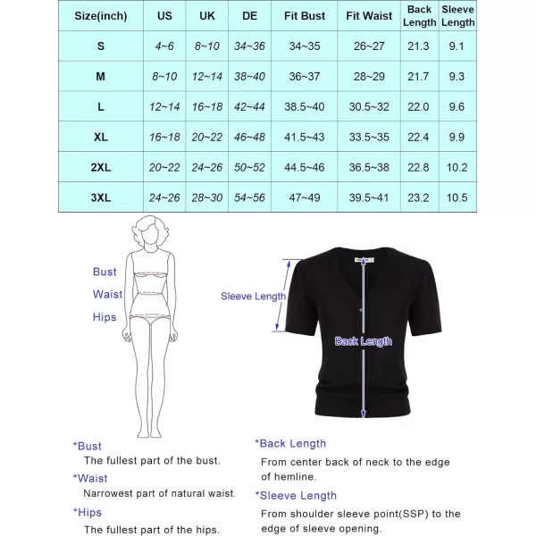 GRACE KARIN Womens Open Front Knit Cropped Bolero Shrug Cardigan Sweater Long Sleeve S4XLWhite Short Sleeve