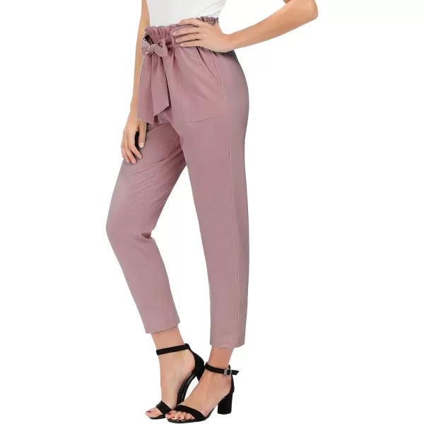 GRACE KARIN Womens Paper Bag Waist Pants Slim Fit Casual Office Pencil PantsPuce