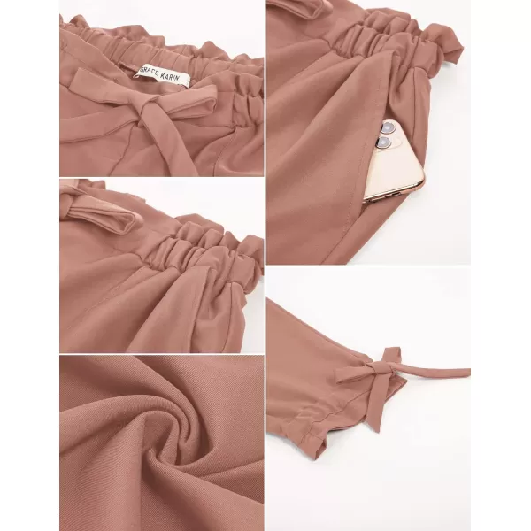 GRACE KARIN Womens Petite RelaxedFit SideElastic StraightLeg Pant Walking CL540 Pink MGRACE KARIN Womens Petite RelaxedFit SideElastic StraightLeg Pant Walking CL540 Pink M