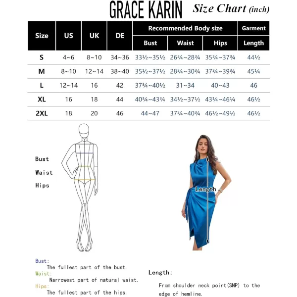 GRACE KARIN Womens Satin Sleeveless Mock Neck Keyhole Bodycon Dresses Cowl Neck Tie Waist Faux Wrap Midi Cocktail DressBlack