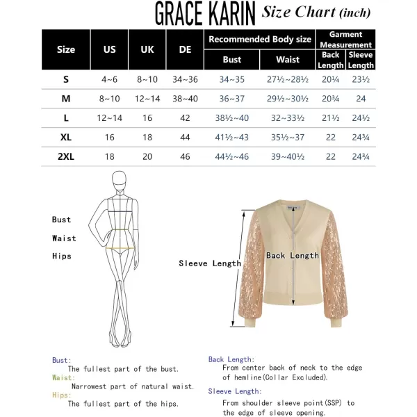 GRACE KARIN Womens Sequin Cardigan Sweater V Neck Long Sleeve Button Front SweatersBlacksequin Sleeve