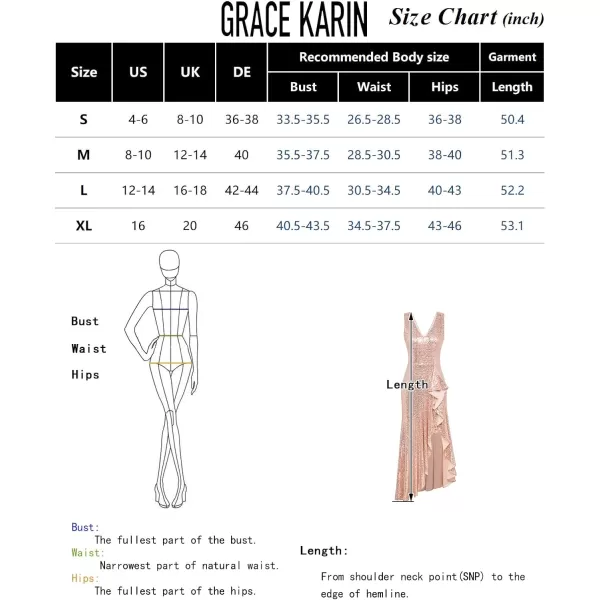 GRACE KARIN Womens Sequin Dress Sleeveless Cockatil Dress High Low Hem Wedding Party Ruffle Maxi Dress Evening GownBlack