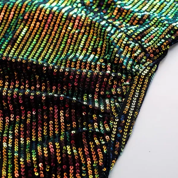 GRACE KARIN Womens Sequin Tops 34 Sleeve Glitter Sparkly Party Blouse VNeck Dressy Tops for Evening PartyColorful Gold