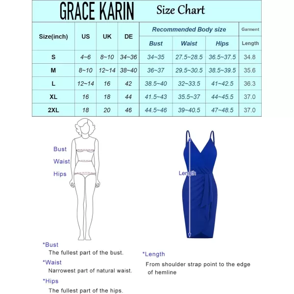 GRACE KARIN Womens Sexy Sequin Dress Wrap VNeck Ruched Bodycon Spaghetti Straps Cocktail Party Night Club DressesSolid Red