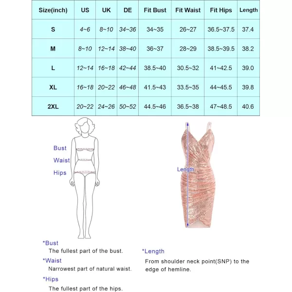 GRACE KARIN Womens Sexy Sequin Sparkly Glitter Ruched Party Club Dress Spaghetti Straps Wrap VNeck Bodycon DressLight Purple