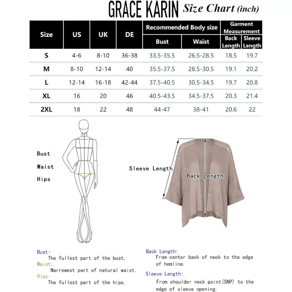 GRACE KARIN Womens Shawl Poncho Cape Cardigan Sweater Open Front for Spring Summer Knitted Plaid Shawl Cape Cardigan SweaterGray Blue