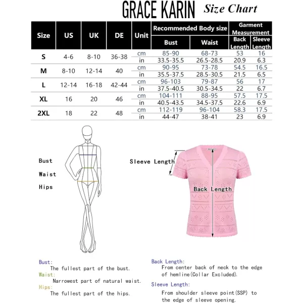 GRACE KARIN Womens Short Sleeve Cardigan 2024 Summer Crochet Cardigans for Women Lightweight Shrugs Sweaters TopsApricot