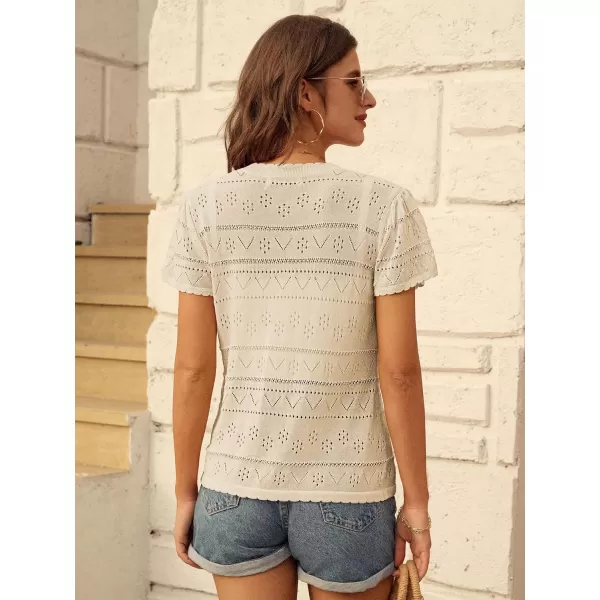 GRACE KARIN Womens Short Sleeve Cardigan 2024 Summer Crochet Cardigans for Women Lightweight Shrugs Sweaters TopsApricot