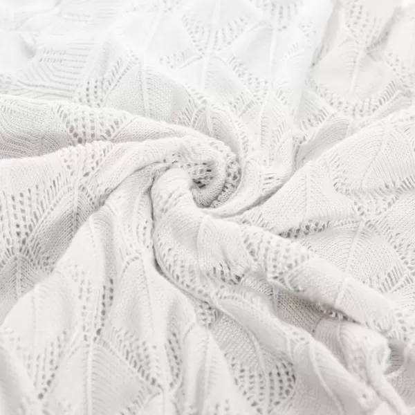 GRACE KARIN Womens Short Sleeve Open Front Crochet Knit Cardigan Lightweight Summer Kimono Boho Cardigans with Side SlitWhite