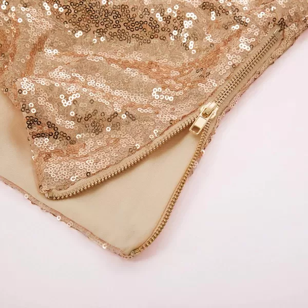 GRACE KARIN Womens Sleeveless Sparkle Sequin Tops VNeck Cami Sexy Club Tank TopChampagne