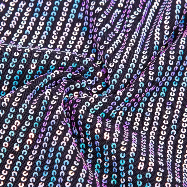 GRACE KARIN Womens Sleeveless Sparkle Shimmer Camisole Vest Double Strap Sequin Tank TopsBlue on Black