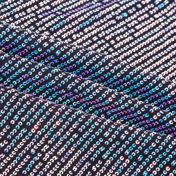 GRACE KARIN Womens Sleeveless Sparkle Shimmer Camisole Vest Double Strap Sequin Tank TopsBlue on Black