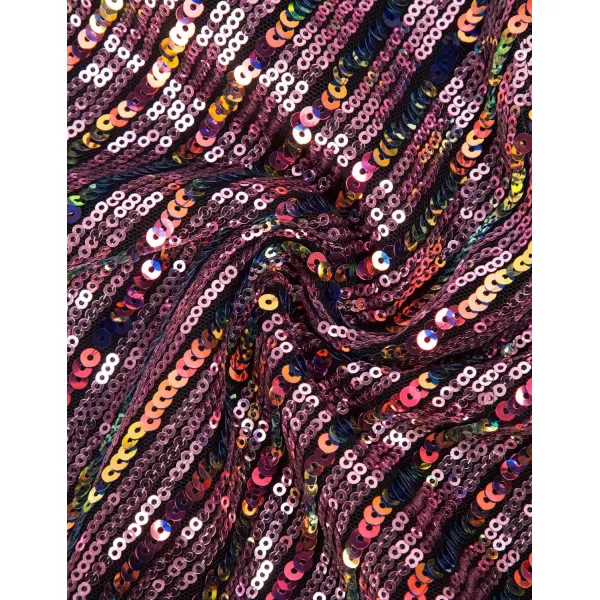 GRACE KARIN Womens Sleeveless Sparkle Shimmer Camisole Vest Double Strap Sequin Tank TopsGold Red