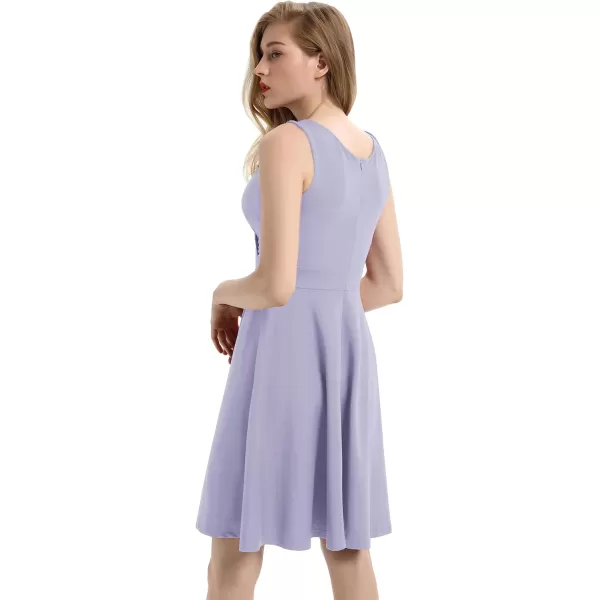 GRACE KARIN Womens Sleeveless Wrap VNeck Aline Bridesmaid Cocktail Party DressLilac