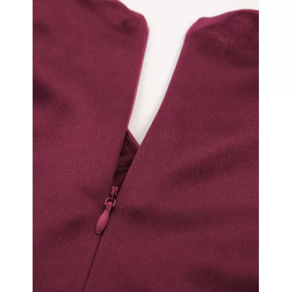 GRACE KARIN Womens Sleeveless Wrap VNeck Aline Bridesmaid Cocktail Party DressShiny Wine