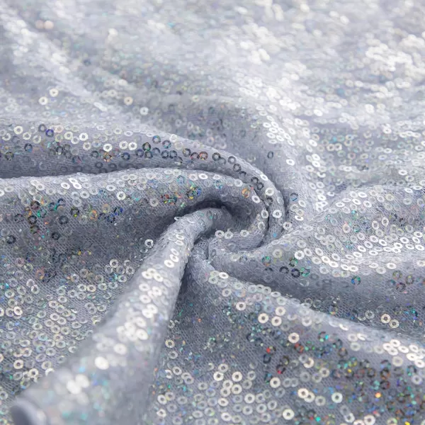 GRACE KARIN Womens Sparkly Sequin Tops Sleeveless Slim Fit Glitter Cocktail Blouse Sparkle One Shoulder Club Party ShirtsSilver White