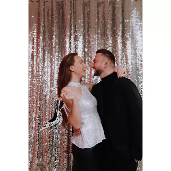 GRACE KARIN Womens Sparkly Sequin Tops Sleeveless Slim Fit Glitter Cocktail Blouse Sparkle One Shoulder Club Party ShirtsSilver White