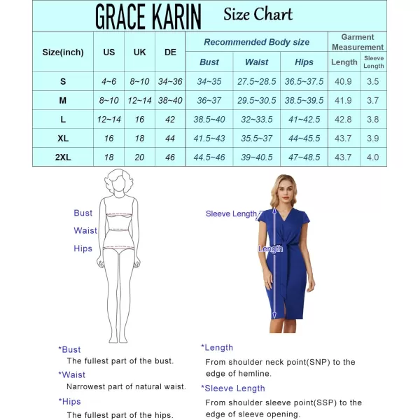 GRACE KARIN Womens Summer Midi Dresses Cap Sleeve Tie Waist Work Dress Slit VNeck Bodycon Dress Business Casual OutfitsApricot