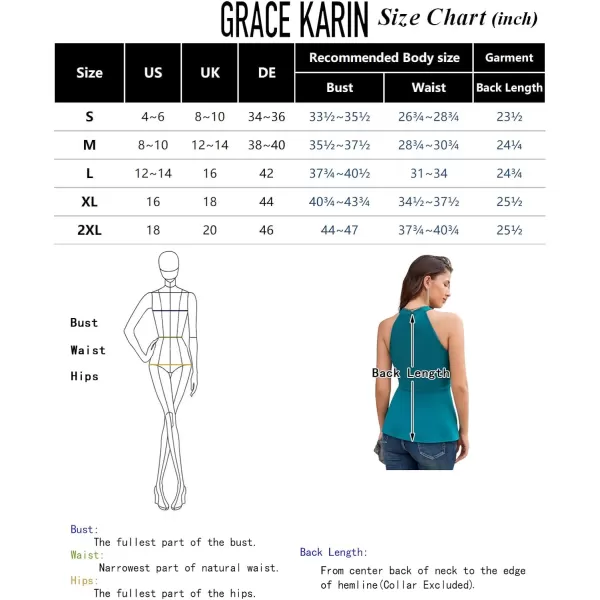 GRACE KARIN Womens Summer Slim Fit Tank Tops Halter Neck Casual Sleeveless Shirts Knot Front Dressy Blouse TopBlack