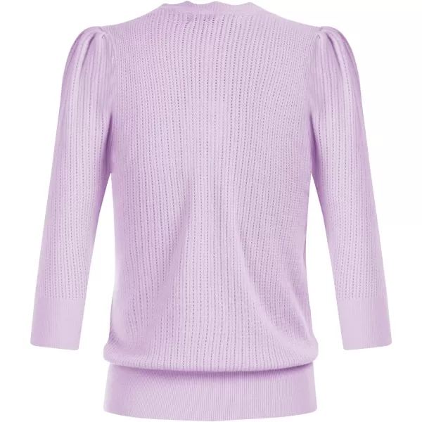 GRACE KARIN Womens Sweater Cropped Cardigan Knit Shrugs for Dresses Tops Button Down Lightweight SoftPurple