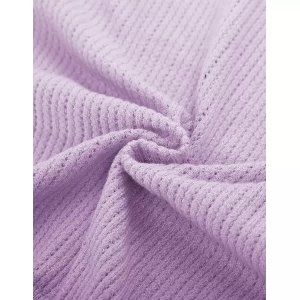 GRACE KARIN Womens Sweater Cropped Cardigan Knit Shrugs for Dresses Tops Button Down Lightweight SoftPurple