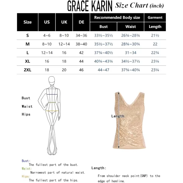 GRACE KARIN Womens Tank Tops 2023 Christmas Casual Fashion V Neck Sequin Sparkle Sleeveless Wrap TopsBlack