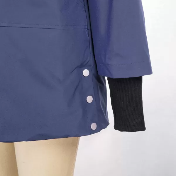 GRACE KARIN Womens Thick Hooded Parkas Coats Windproof Waterproof Faux Fur Fleece Line Down Jackets with PocketsNavy