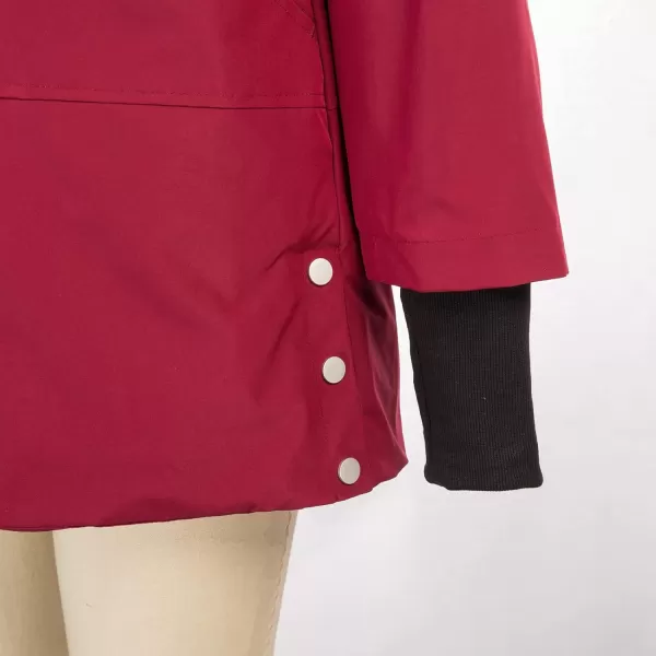 GRACE KARIN Womens Thick Hooded Parkas Coats Windproof Waterproof Faux Fur Fleece Line Down Jackets with PocketsWine