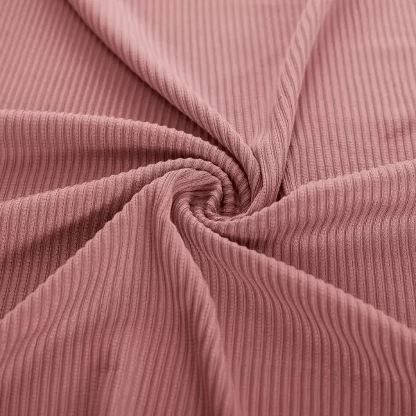 GRACE KARIN Womens Tie Waist Summer Casual Midi Dress Short Sleeve Crew Neck Ribbed Knit DressGrey Pink