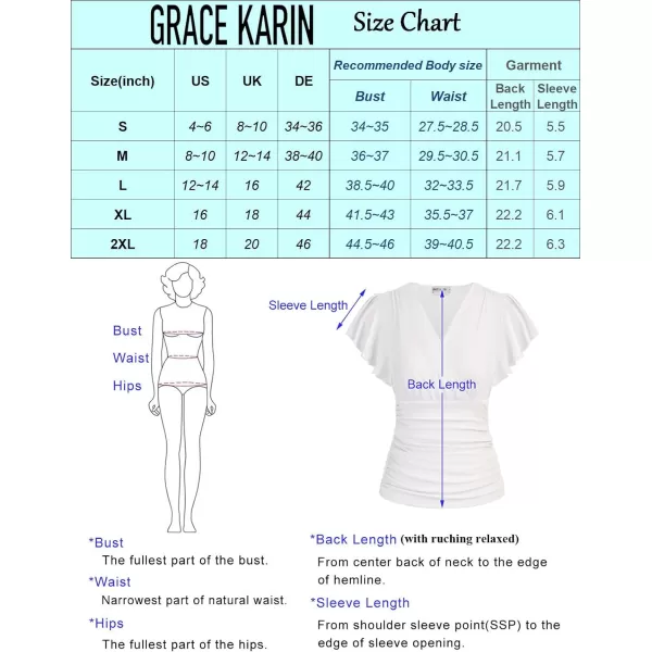 GRACE KARIN Womens Tops Elegant Surplice Wrap Blouse V Neck Lantern Long Sleeve Slim Fit Ruched Top977 Apricot