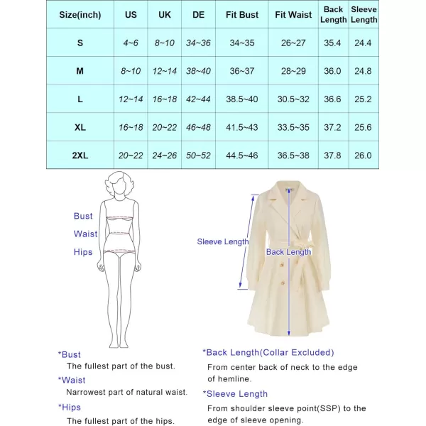 GRACE KARIN Womens Trench Coat Notch Lapel Double Breasted Thick A Line Pea Coats Jacket with PocketsS2XLKhakibelted