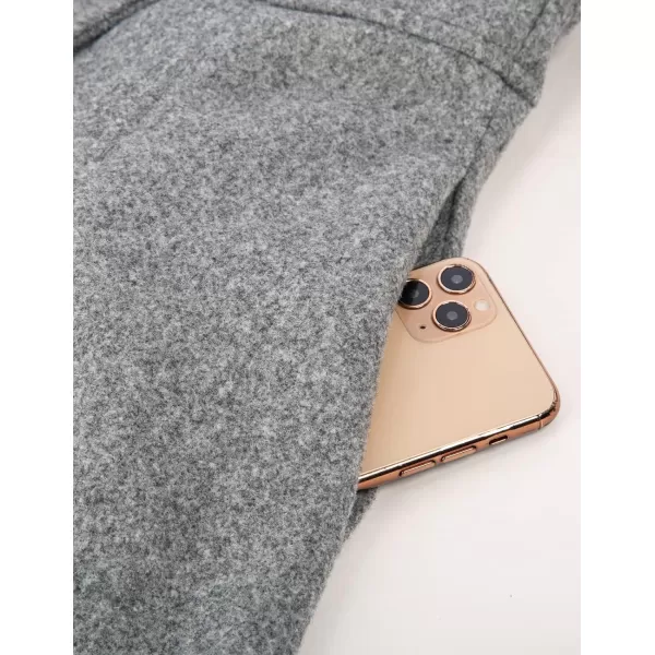 GRACE KARIN Womens Trench Coat Notch Lapel Double Breasted Thick A Line Pea Coats Jacket with PocketsS2XLLight Grey