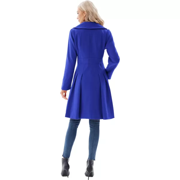 GRACE KARIN Womens Trench Coat Notch Lapel Double Breasted Thick A Line Pea Coats Jacket with PocketsS2XLRoyal Blue