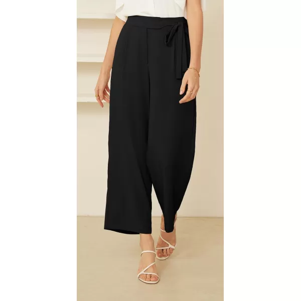 GRACE KARIN Womens Wide Leg Dress Pants High Waisted Business Casual Work TrousersBlack