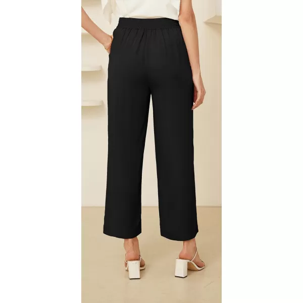 GRACE KARIN Womens Wide Leg Dress Pants High Waisted Business Casual Work TrousersBlack