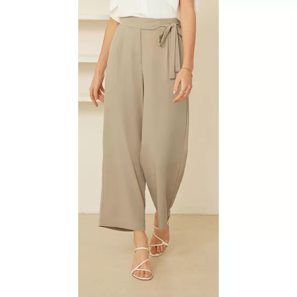 GRACE KARIN Womens Wide Leg Dress Pants High Waisted Business Casual Work TrousersKhaki