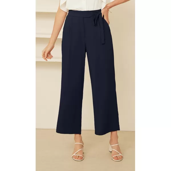 GRACE KARIN Womens Wide Leg Dress Pants High Waisted Business Casual Work TrousersNavy