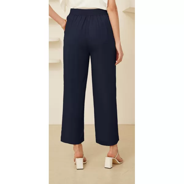 GRACE KARIN Womens Wide Leg Dress Pants High Waisted Business Casual Work TrousersNavy