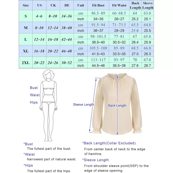 GRACE KARIN Womens Work Blouses Dressy Casual Tank Tops Long Sleeve Dress Shirts Frill Collar Business ProfessionalFloral Bluelong Sleeve