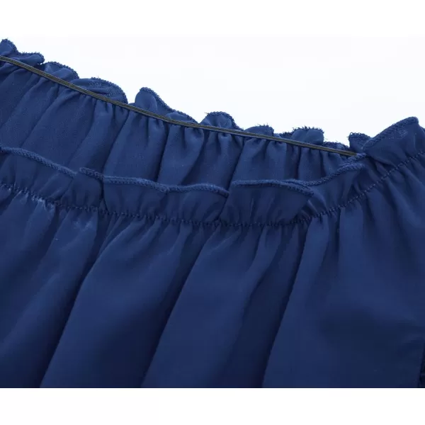 GRACE KARIN Womens Work Blouses Dressy Casual Tank Tops Long Sleeve Dress Shirts Frill Collar Business ProfessionalRoyal Blue