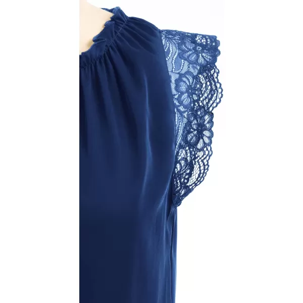 GRACE KARIN Womens Work Blouses Dressy Casual Tank Tops Long Sleeve Dress Shirts Frill Collar Business ProfessionalRoyal Blue