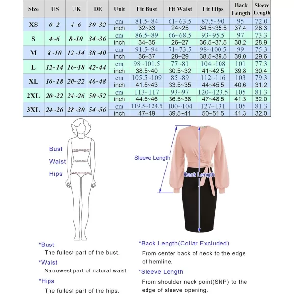 GRACE KARIN Womens Work Pencil Dress Wedding Guest Office Dresses Cocktail Party Long SleeveWhitesolid Color Long Sleeve