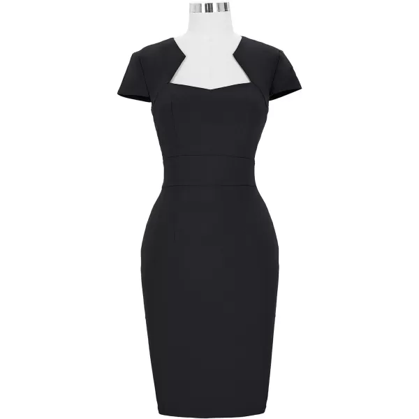 Grace Karin Womens 50s 60s Vintage Pencil Dress Bodycon Cap Sleeve DressBlack